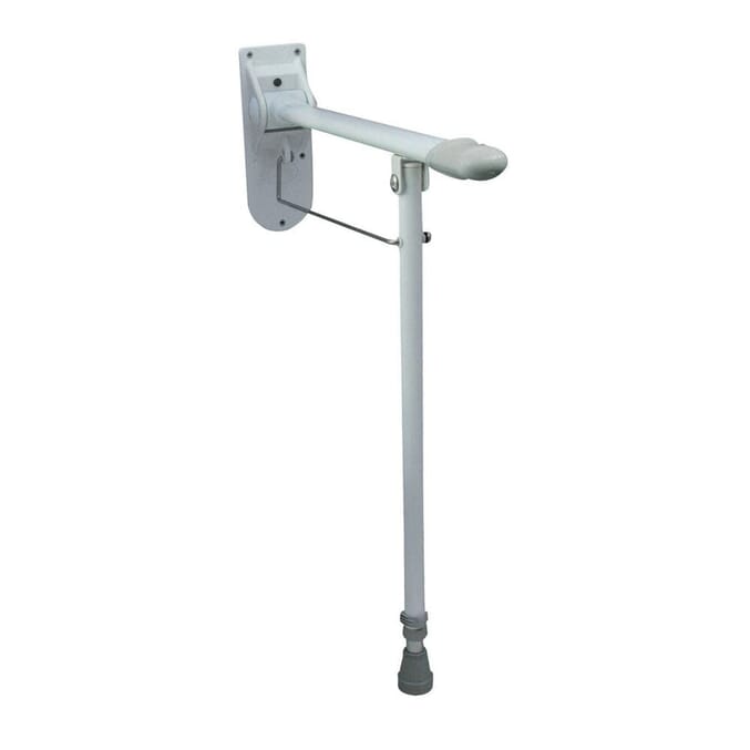 drop down toilet rail with supporting leg