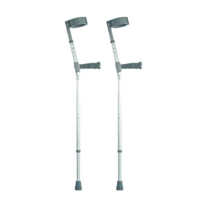 dual adjustable crutches with plastic handles long