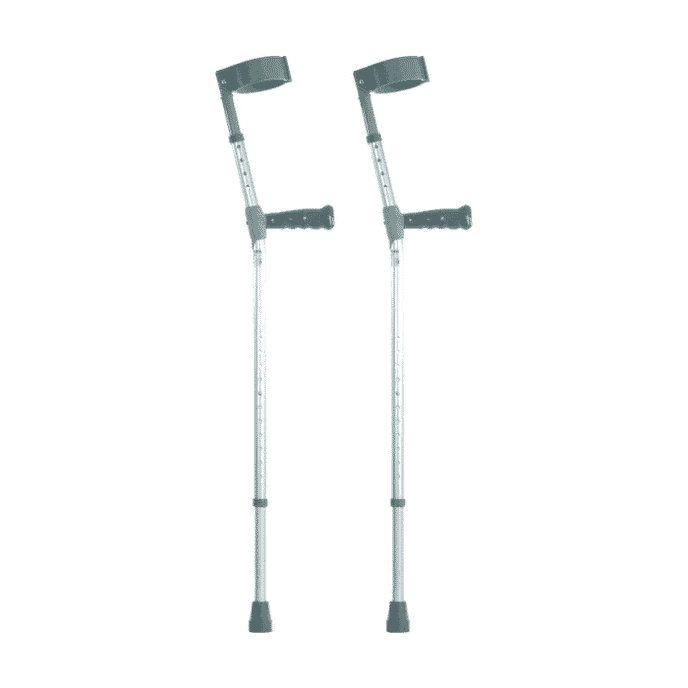 dual adjustable crutches with plastic handles medium