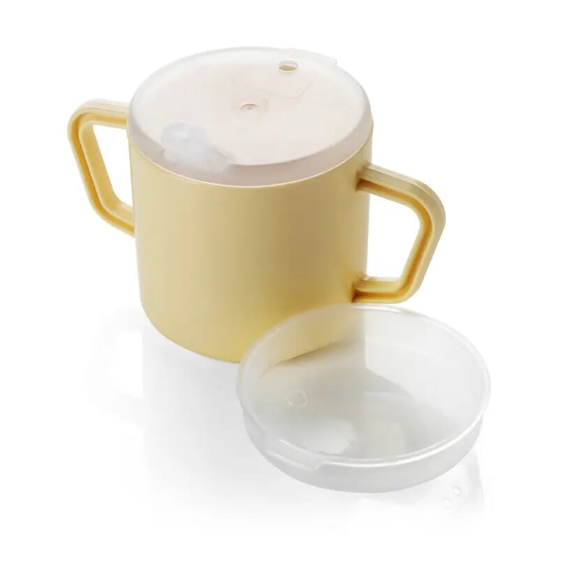 View Dual Handle Mug with Narrow Spout and Feeder Lid information