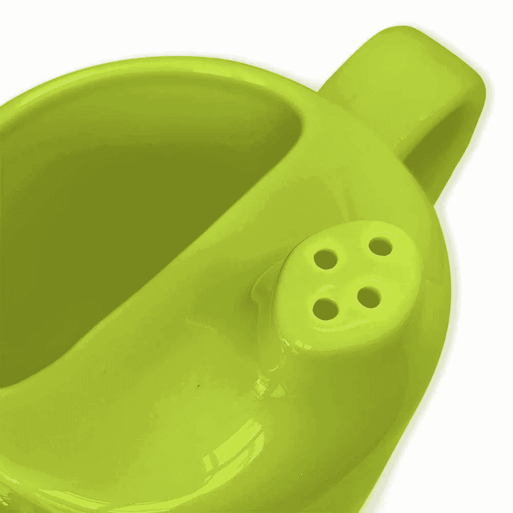 dual handled adult drinking cup green top