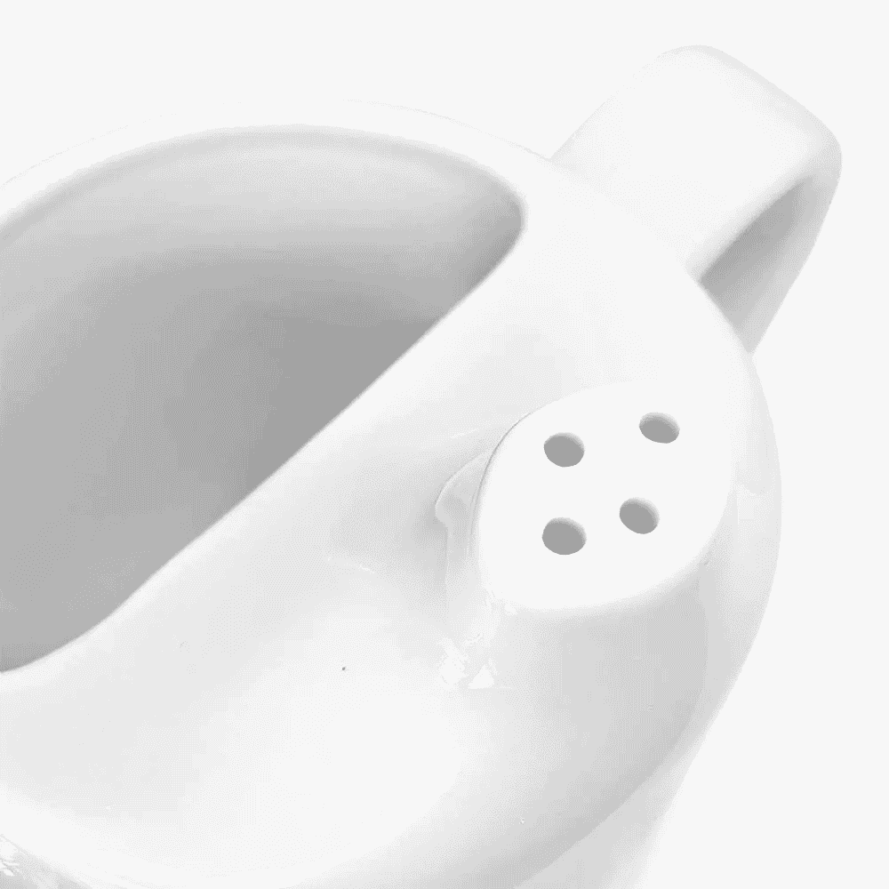 dual handled adult drinking cup white top