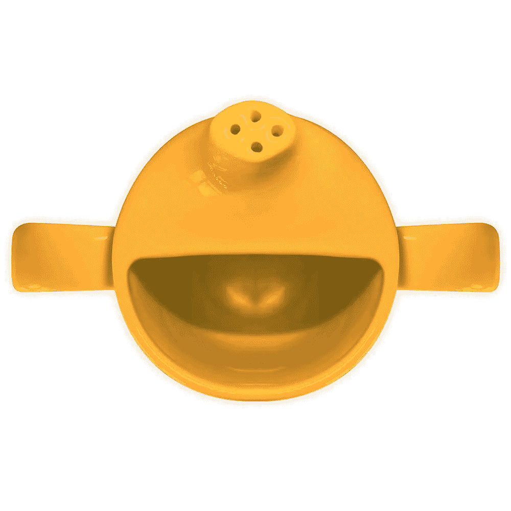 dual handled adult drinking cup yellow above