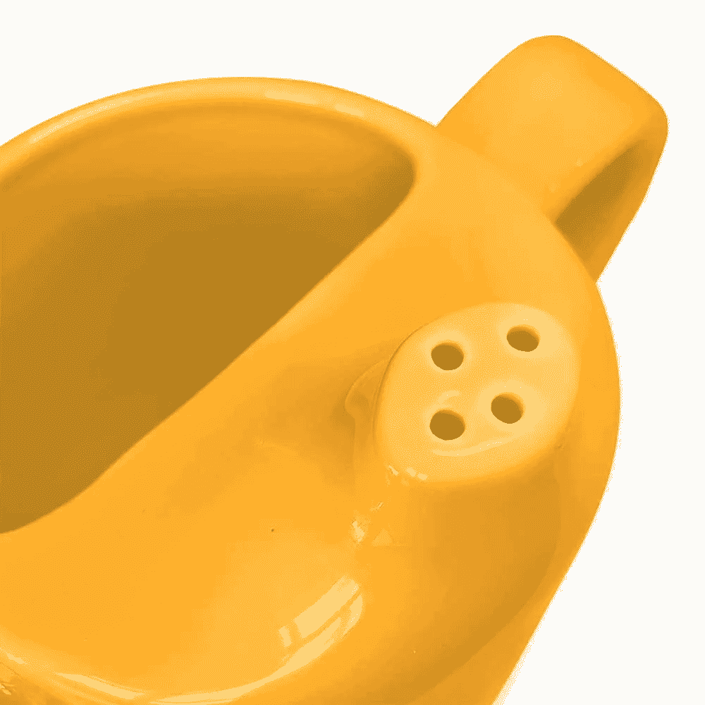 dual handled adult drinking cup yellow top