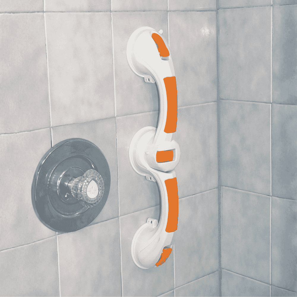 dual rotating suction cup grab bar straight