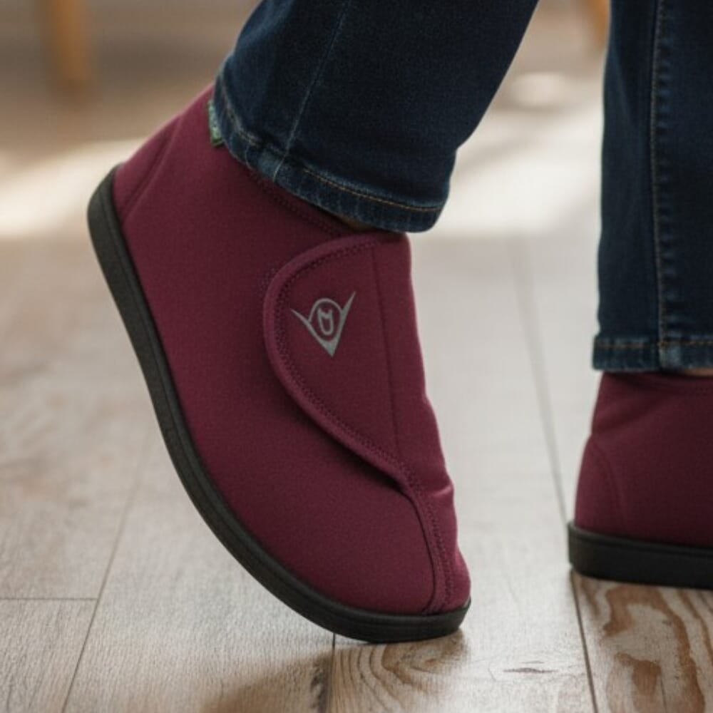 dunlop albert gents slippers burgundy in use