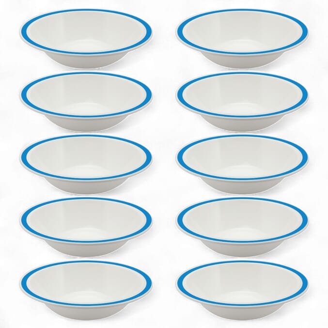 duo bowl 17 3cm blue pack of 10