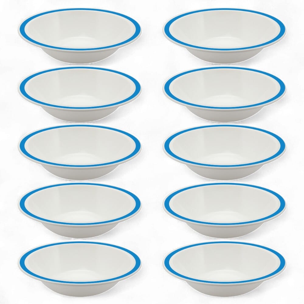 duo bowl 17 3cm blue pack of 10