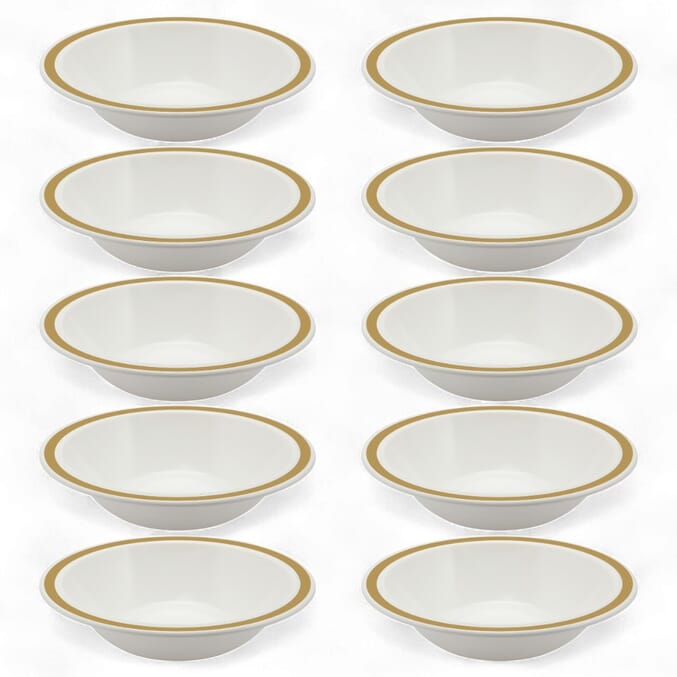 duo bowl 17 3cm gold pack of 10