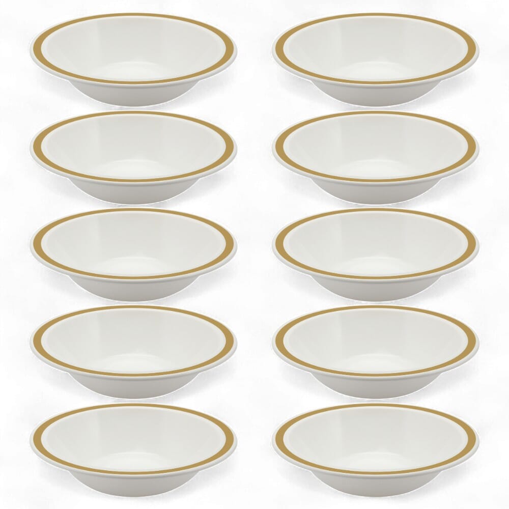 duo bowl 17 3cm gold pack of 10