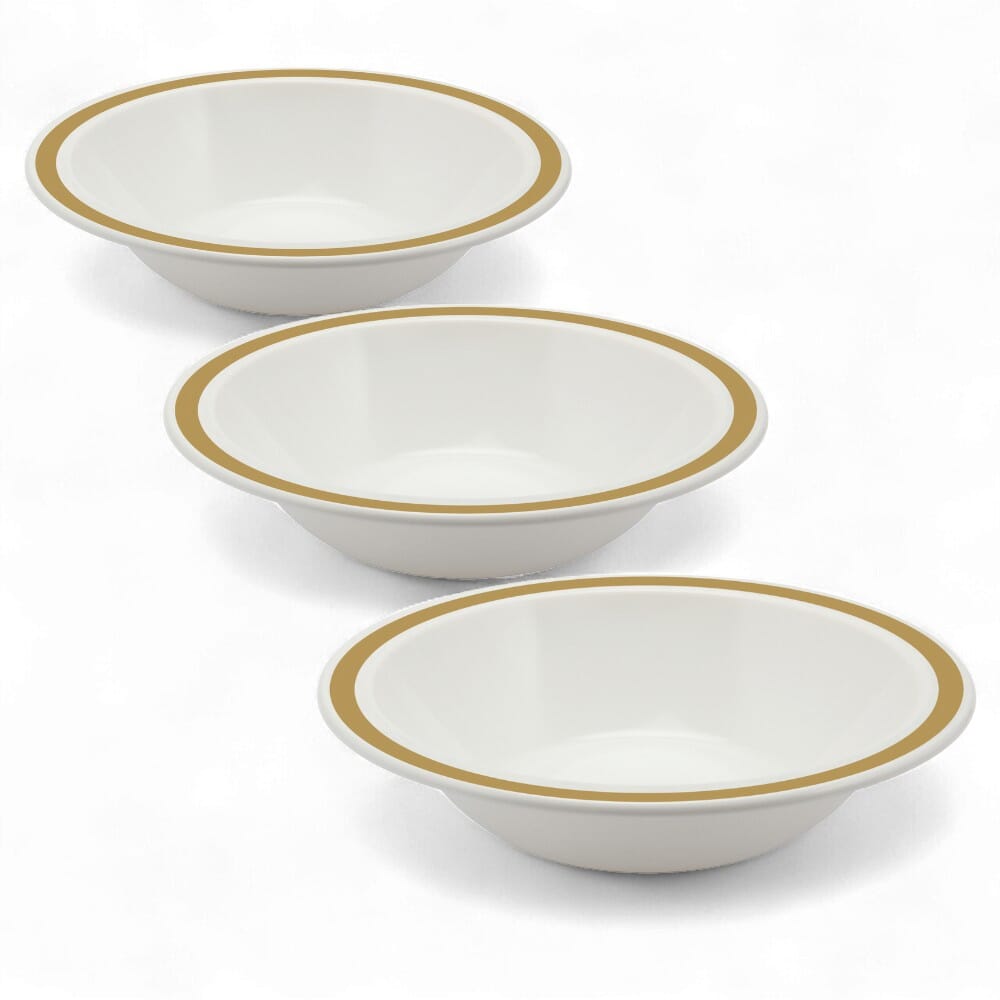duo bowl 17 3cm gold pack of 3