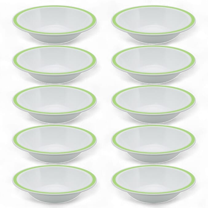 duo bowl 17 3cm green pack of 10