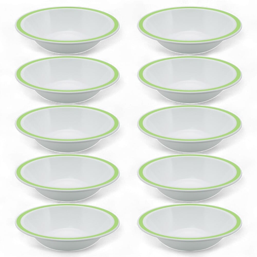 duo bowl 17 3cm green pack of 10