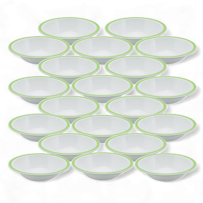 duo bowl 17 3cm green pack of 20