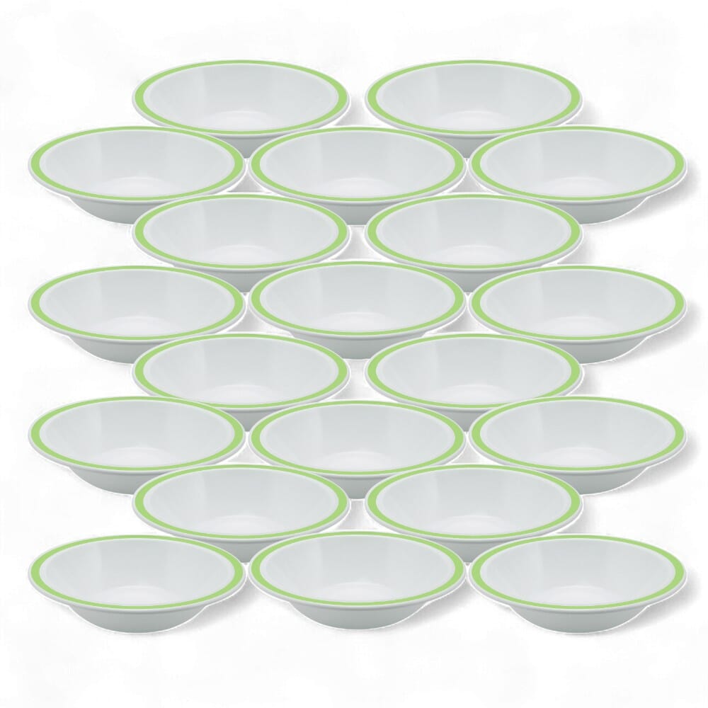 duo bowl 17 3cm green pack of 20