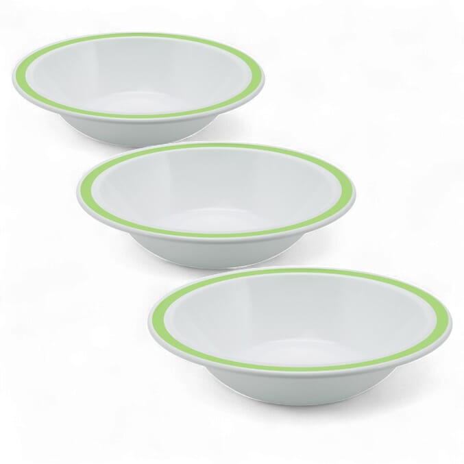duo bowl 17 3cm green pack of 3