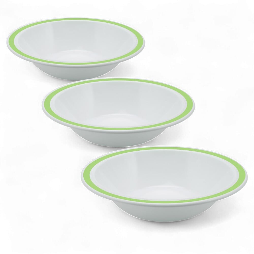 duo bowl 17 3cm green pack of 3