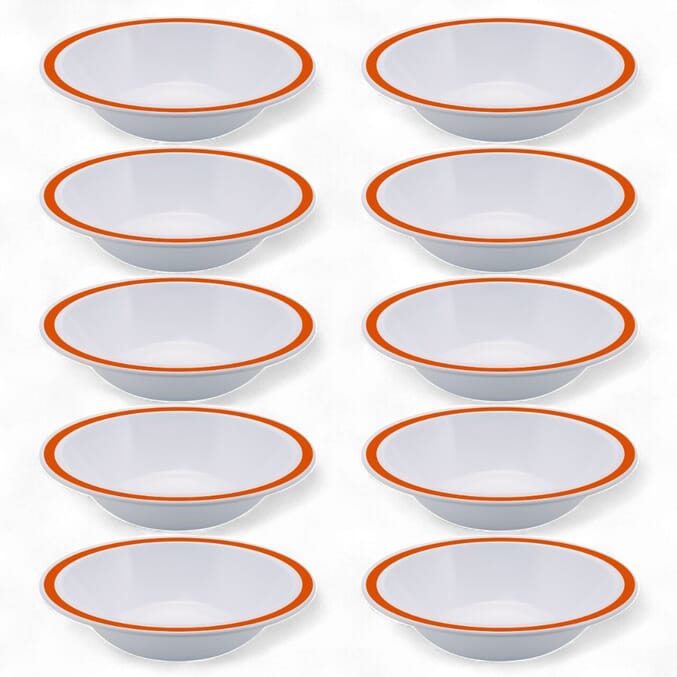 duo bowl 17 3cm orange pack of 10