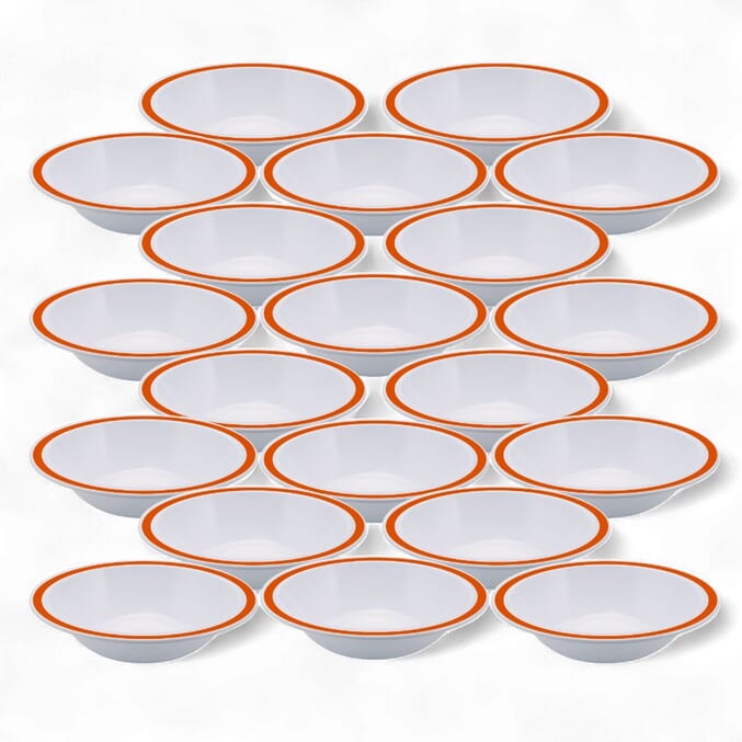 duo bowl 17 3cm orange pack of 20