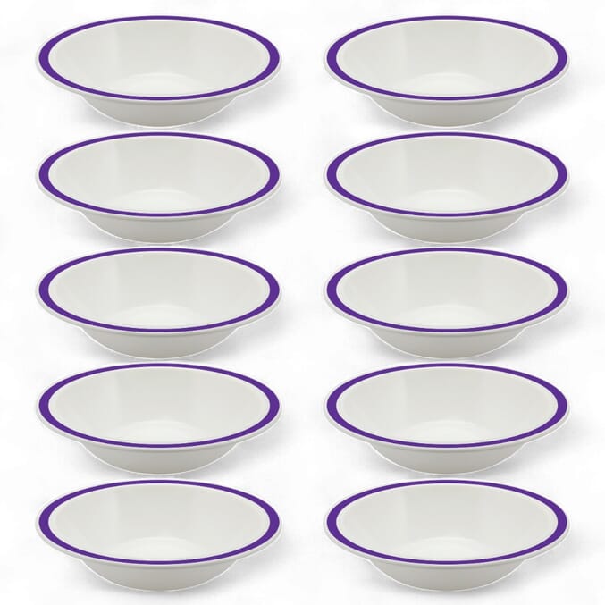 duo bowl 17 3cm purple pack of 10