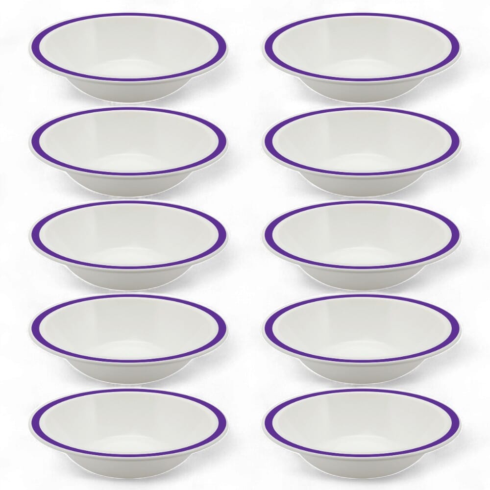 duo bowl 17 3cm purple pack of 10