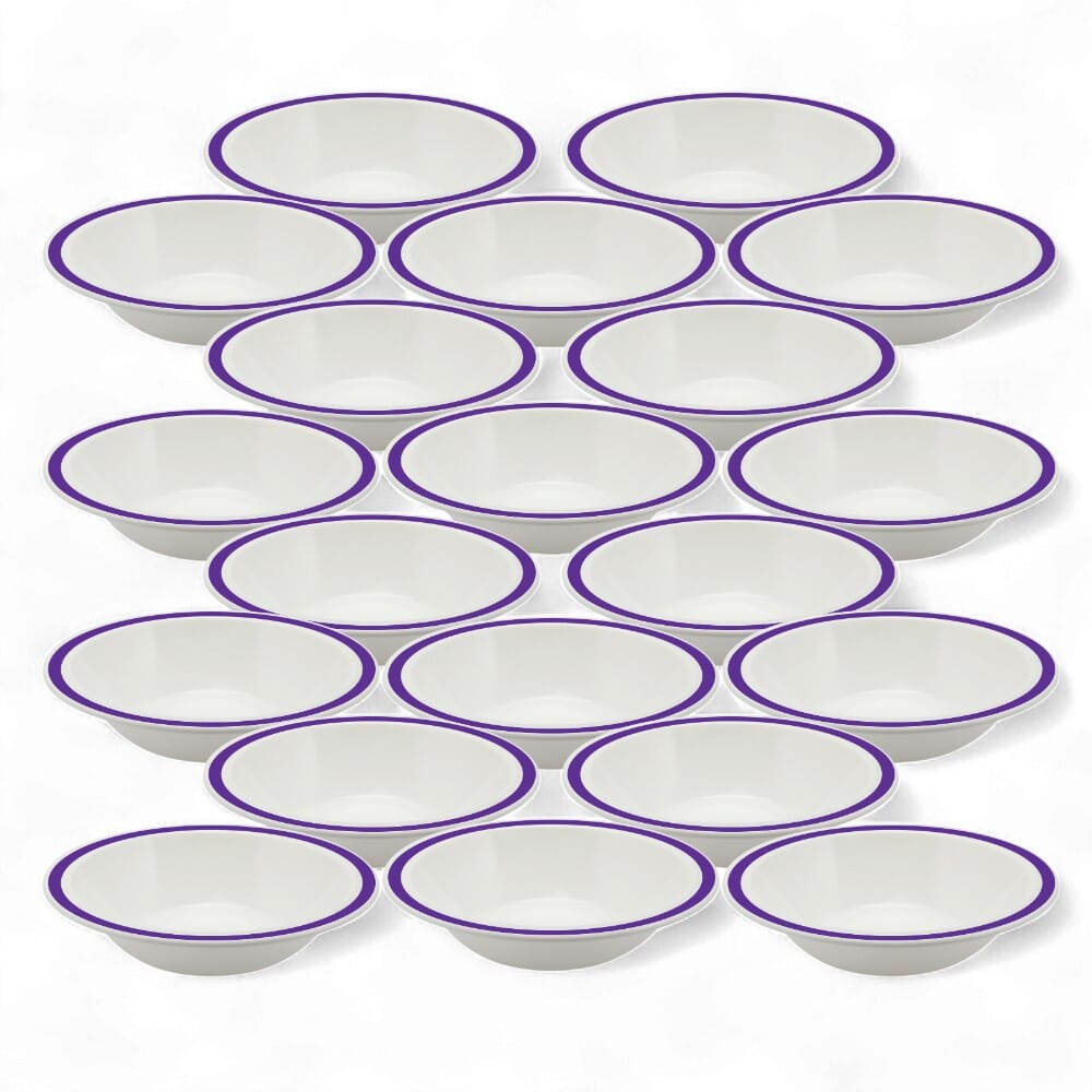 duo bowl 17 3cm purple pack of 20