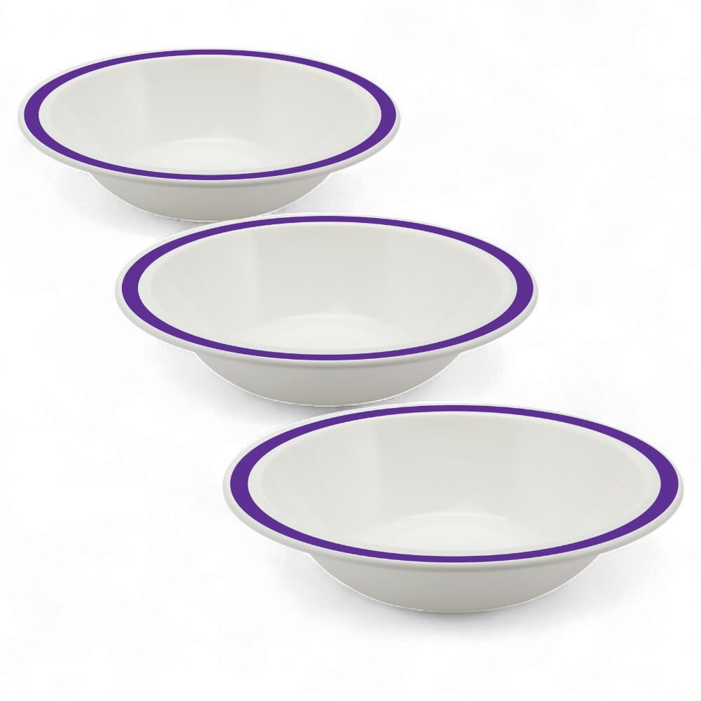duo bowl 17 3cm purple pack of 3