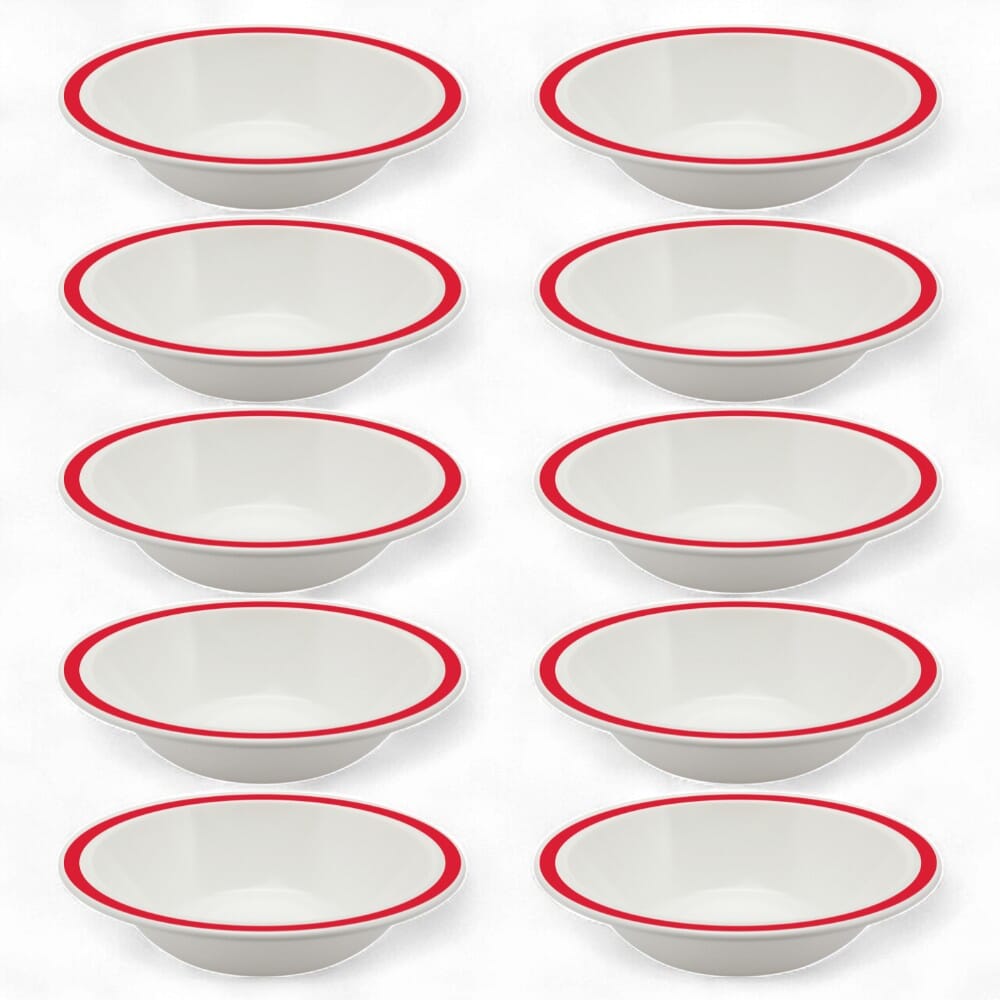 duo bowl 17 3cm red pack of 10