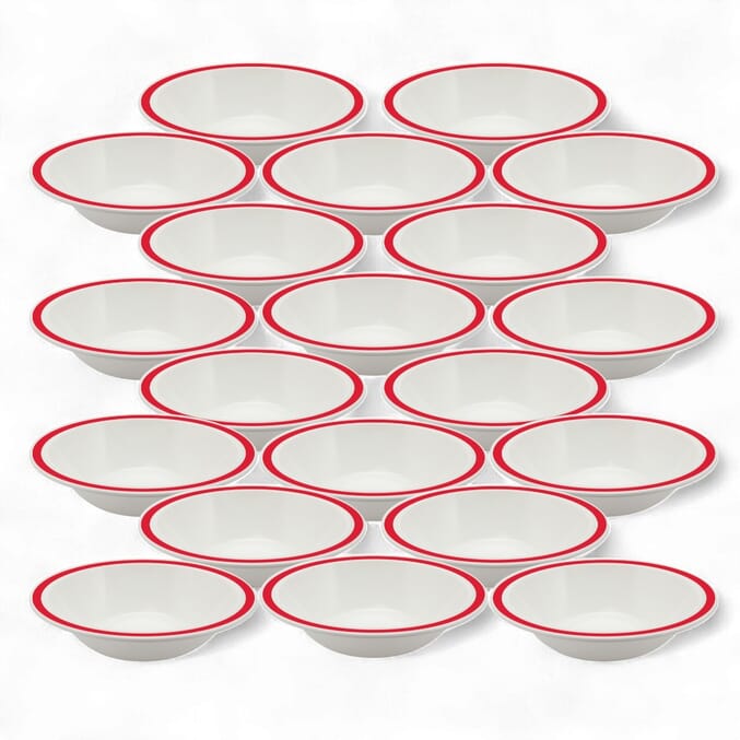 duo bowl 17 3cm red pack of 20