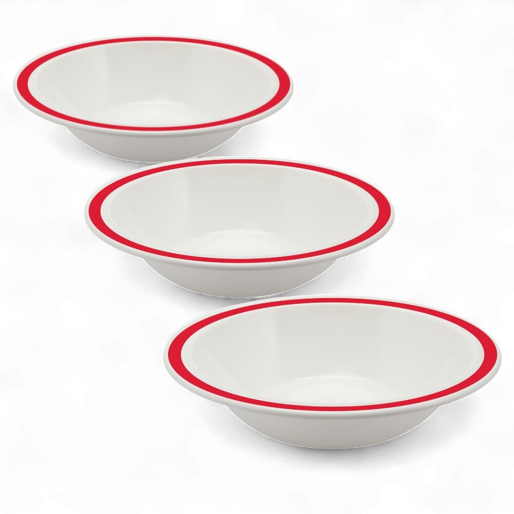 duo bowl 17 3cm red pack of 3