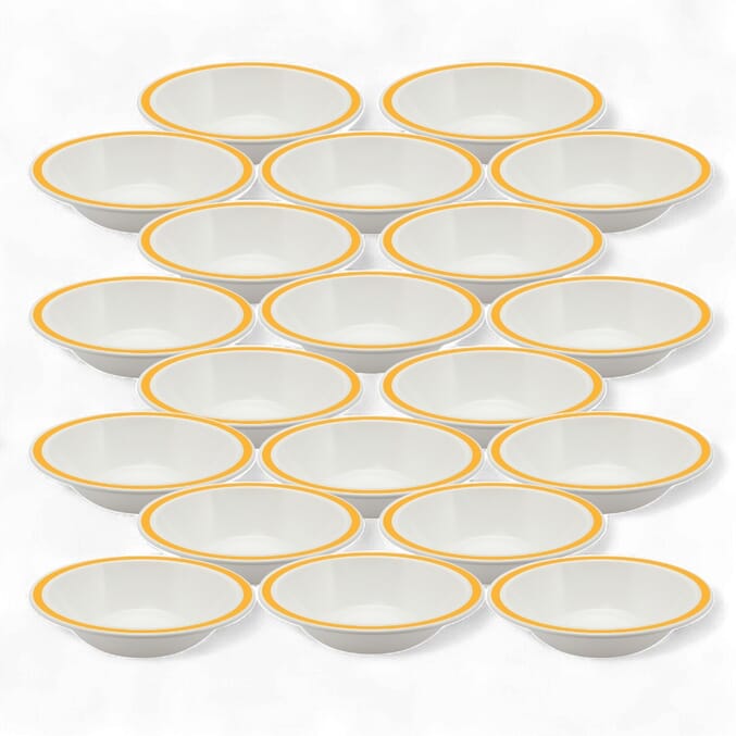 duo bowl 17 3cm yellow pack of 20
