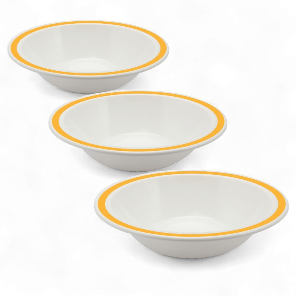 duo bowl 17 3cm yellow pack of 3