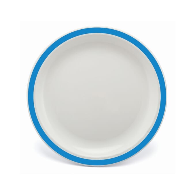 duo plate 17cm blue