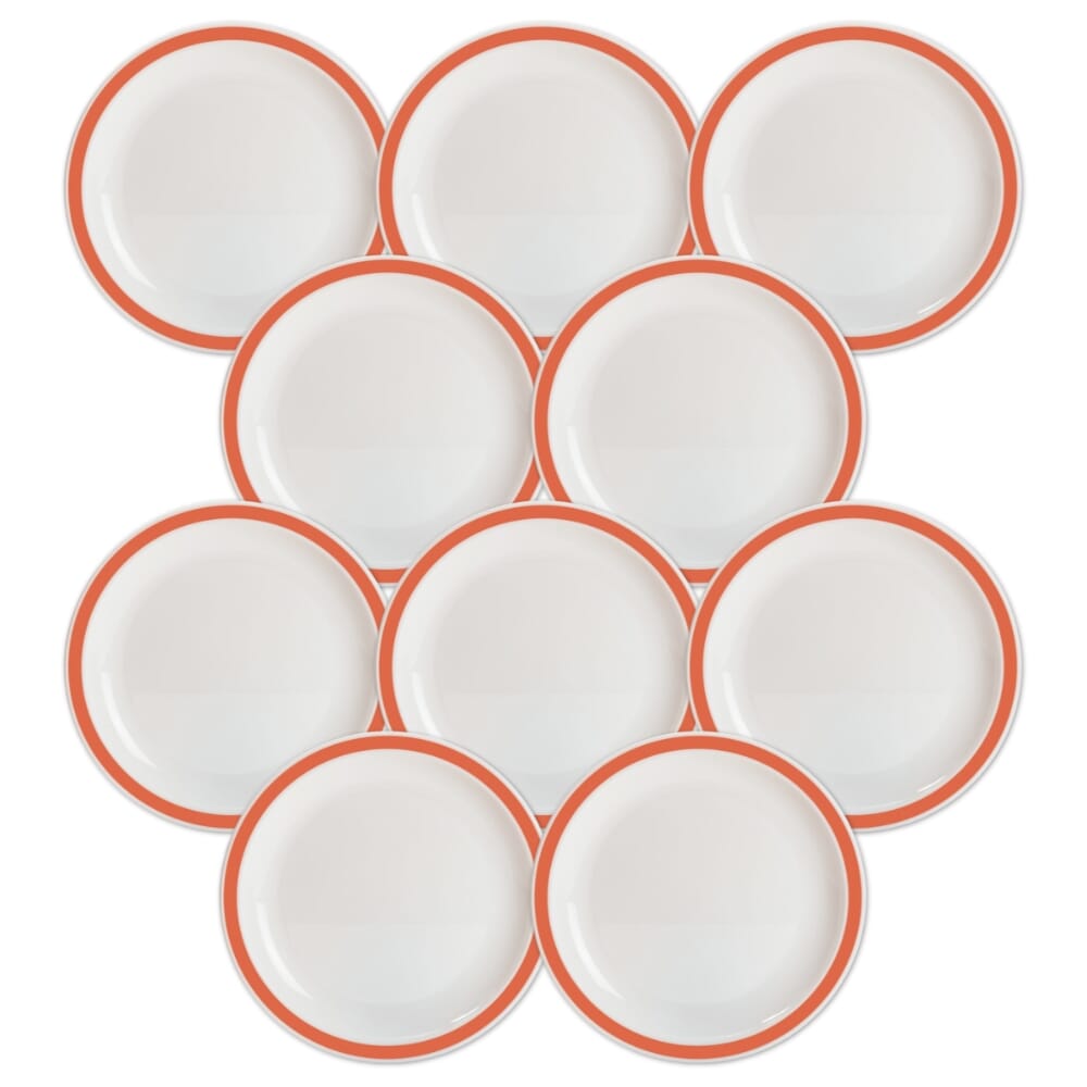 duo plate 17cm orange pack of 10