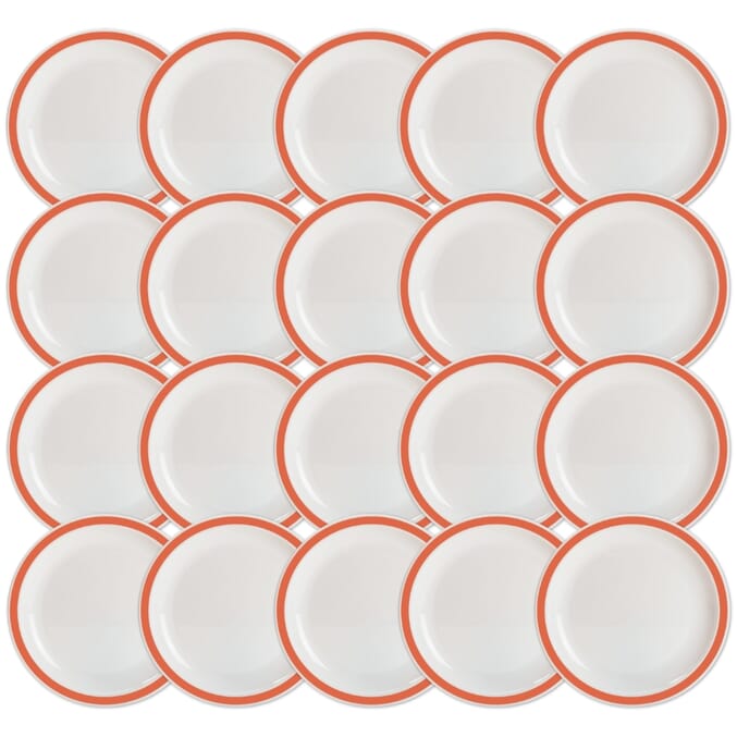 duo plate 17cm orange pack of 20