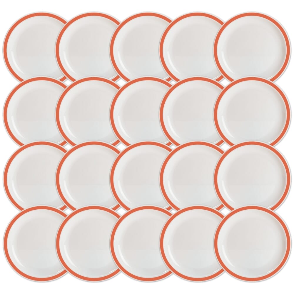 duo plate 17cm orange pack of 20