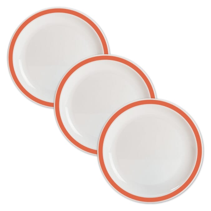 duo plate 17cm orange pack of 3