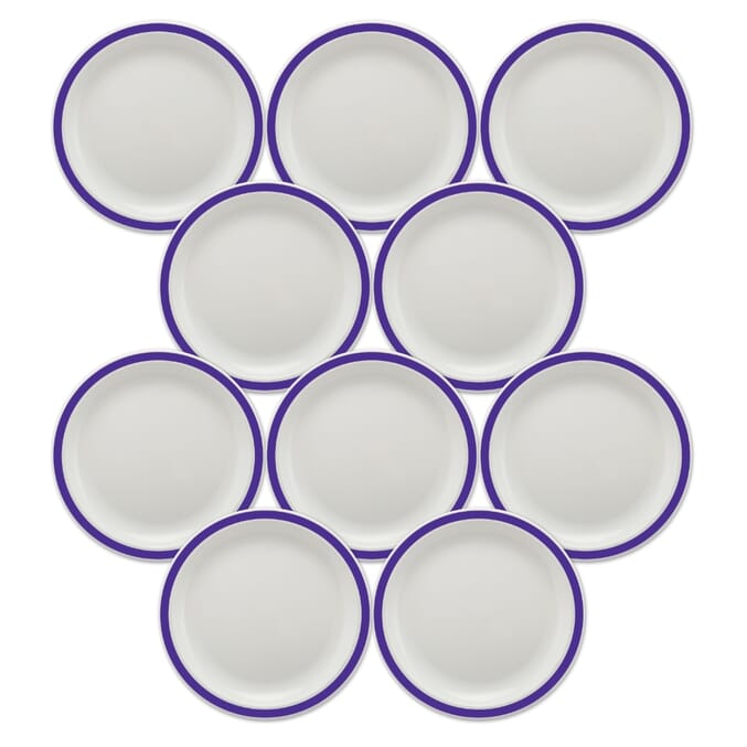duo plate 17cm purple pack of 10