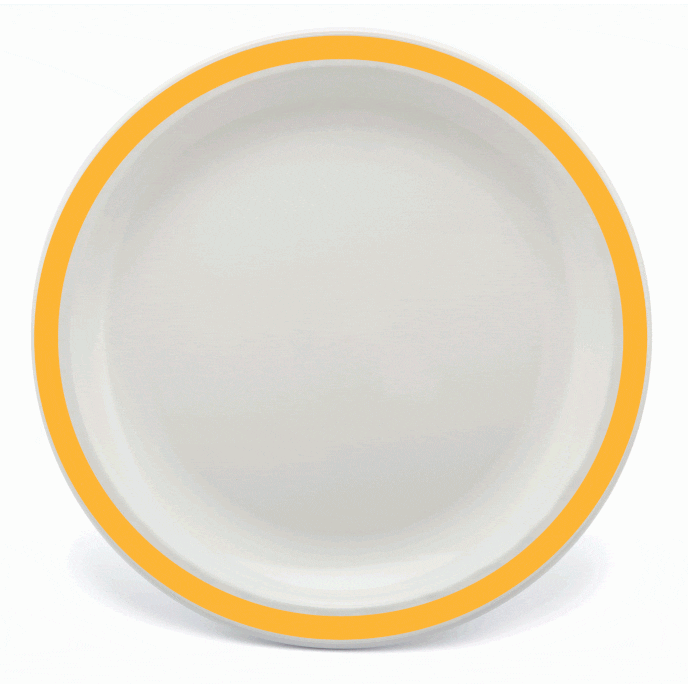 duo plate 17cm yellow