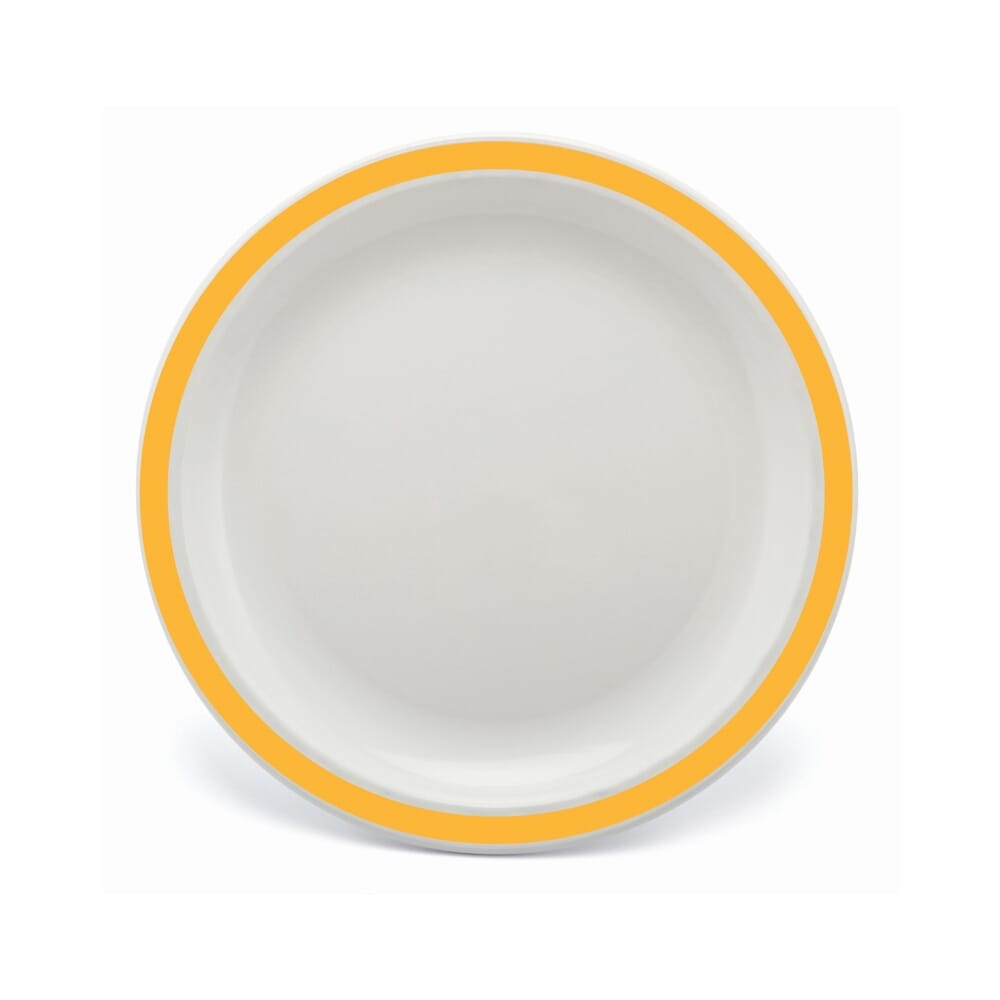 duo plate 17cm yellow