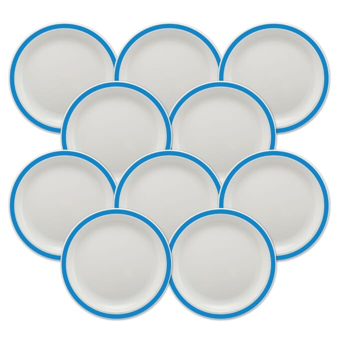 duo plate 23cm blue pack of 10