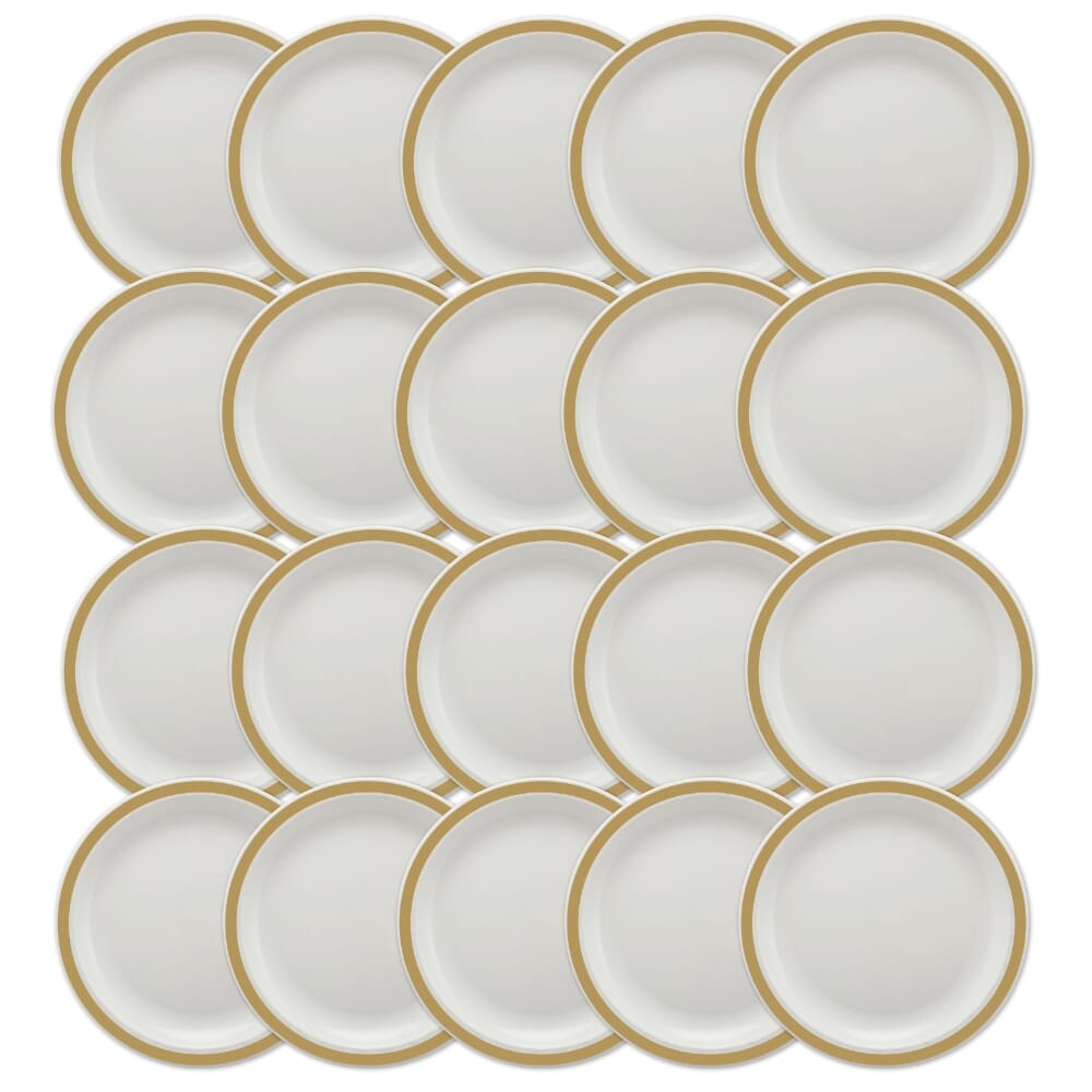 Duo Plate 23cm Gold Pack of 20
