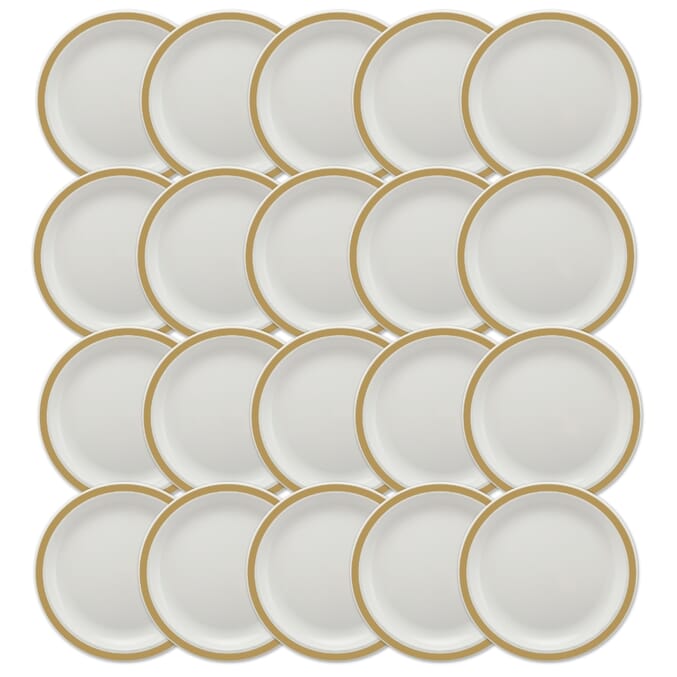 duo plate 23cm gold pack of 20