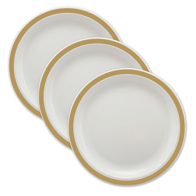 duo plate 23cm gold pack of 3