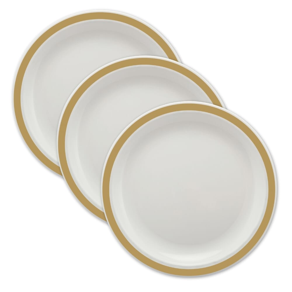 duo plate 23cm gold pack of 3