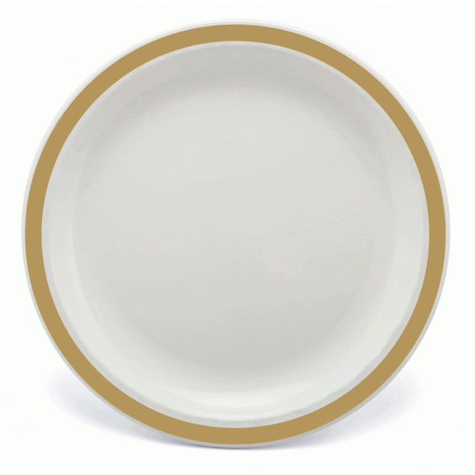 duo plate 23cm gold