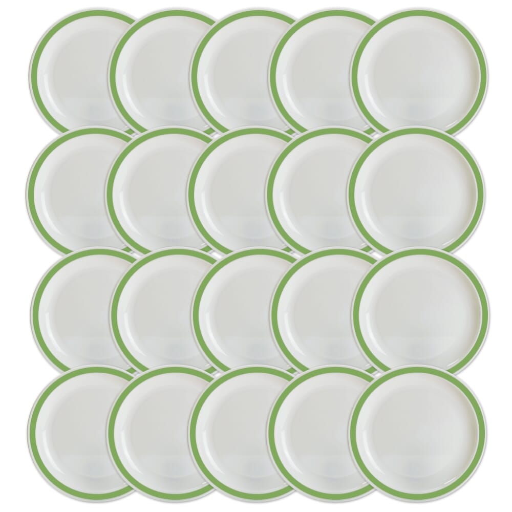 duo plate 23cm green pack of 20