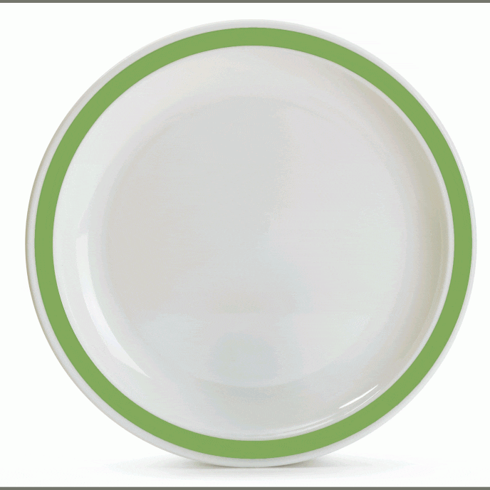 duo plate 23cm green