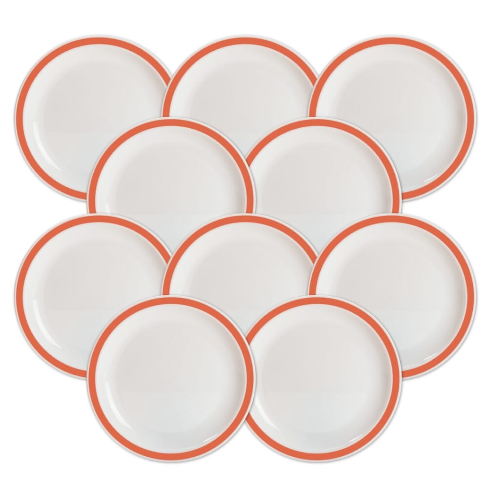 duo plate 23cm orange pack of 10
