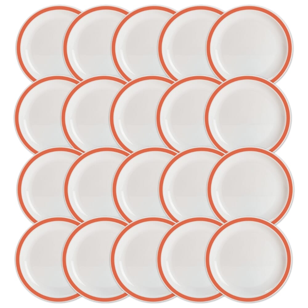 duo plate 23cm orange pack of 20